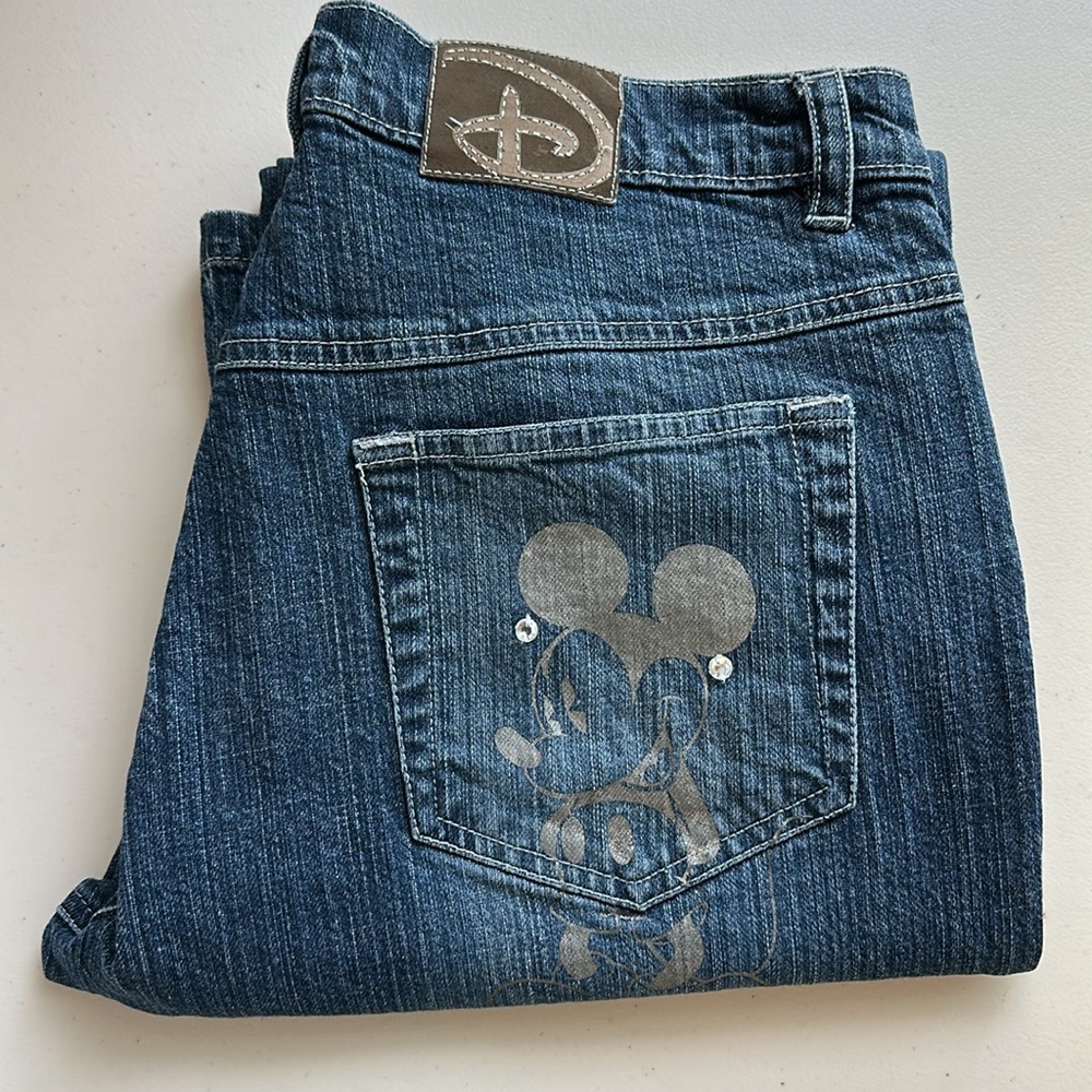 Disney Women's Dark Blue Straight Leg Jeans - Picture 16 of 16
